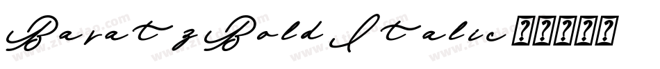 Baratz Bold Italic字体转换